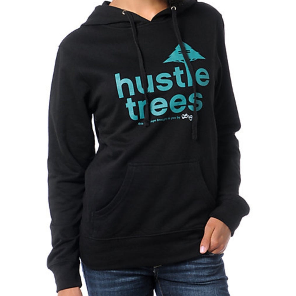 LRG Hustle Trees black pull over hoodie